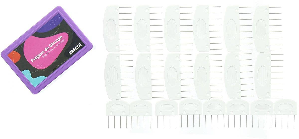 Knit blocking combs